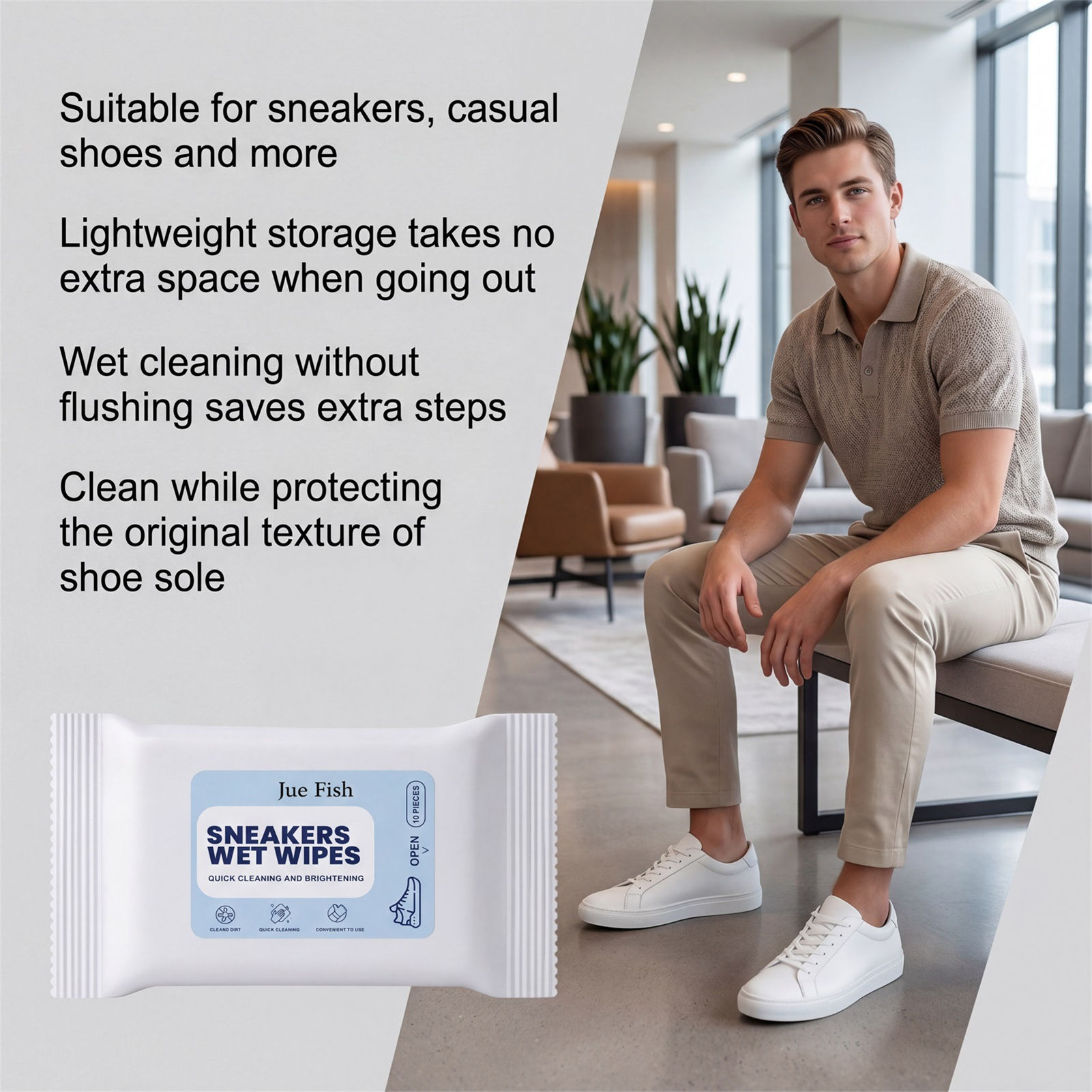 Sneaker Care Wipes - Портативные салфетки для чистки обуви, готовые